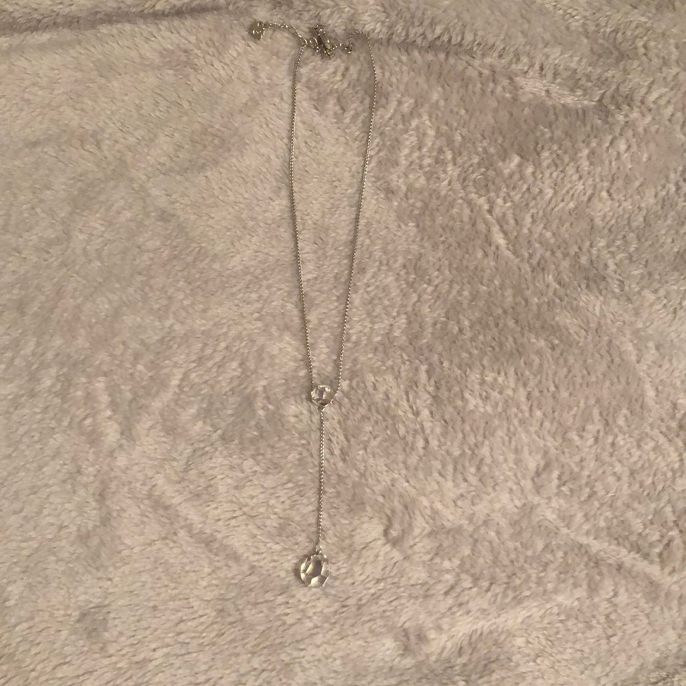 Swarovski crystal double hang necklace